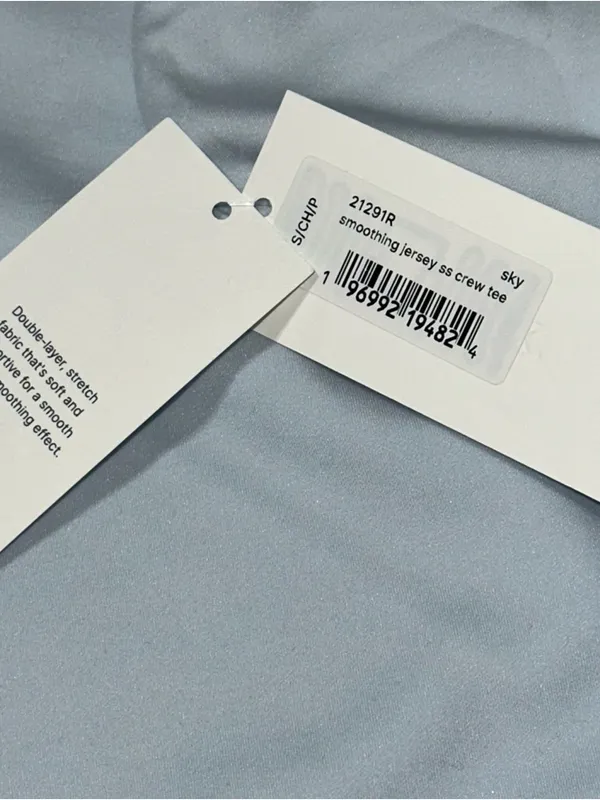 SPANX NWT Size S Light Sky Blue Smoothing Jersey Short Sleeve Crewneck T-Shirt - Image 8