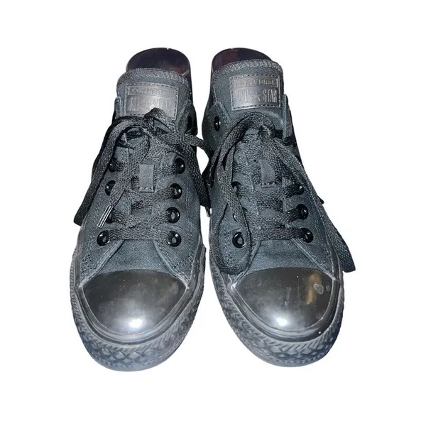 Converse Chuck Taylor All Star Low Top Black Women's 7 Monochrome Sneakers - Image 7