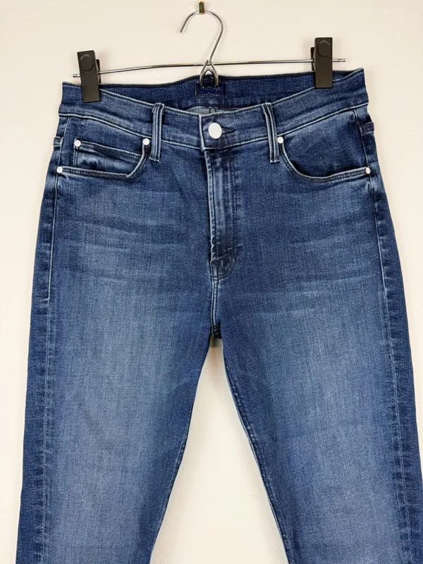 Mother The Runaway Step Fray Manana Mi Amor Bootcut Kick Flare Jeans Size 28 - Image 3