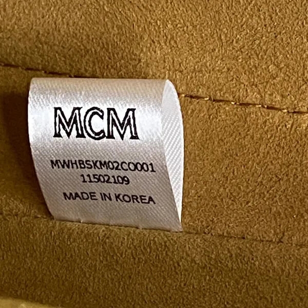 Discontinued MCM Klara Monogram Visetos Hobo Cognac Brown‎ Leather Luxury FLAW - Image 10