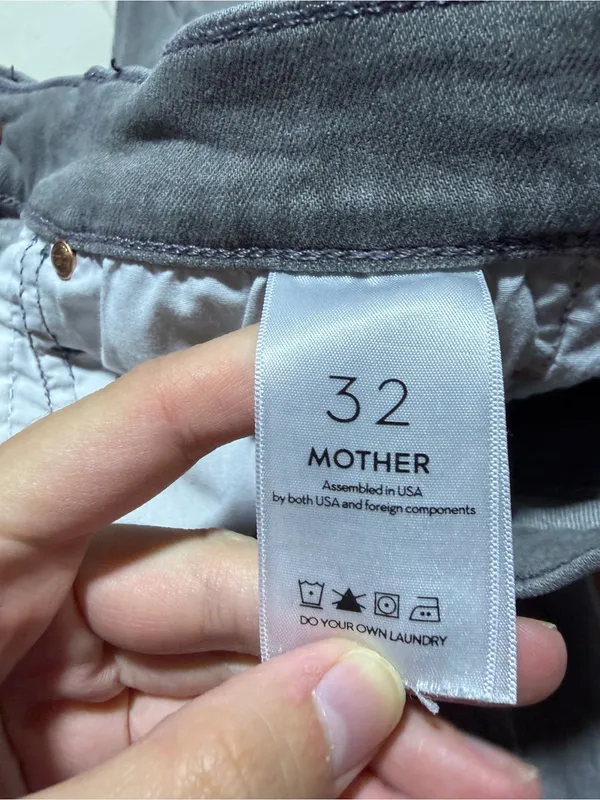 Mother looker ankle fray on the moon Gray Jeans 32 - Image 4