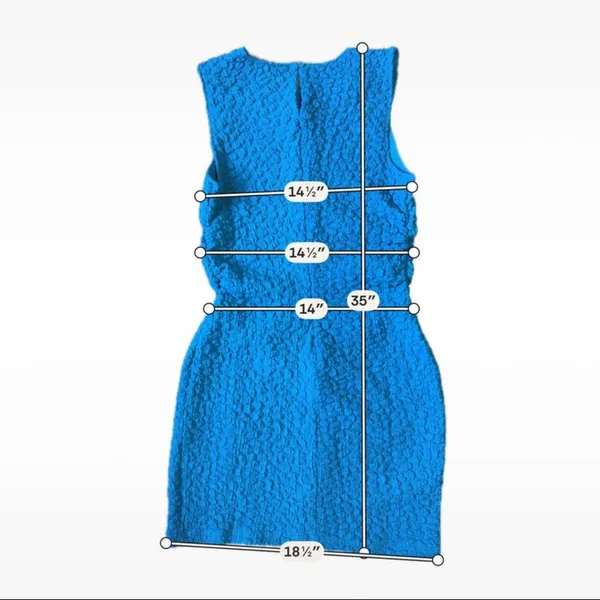Anthropologie Teal Textured One-Shoulder Dress - Image 5