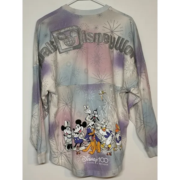 Disney100 Mickey & Friends Fireworks Spirit Jersey pastel tie-dye pattern S - Image 4