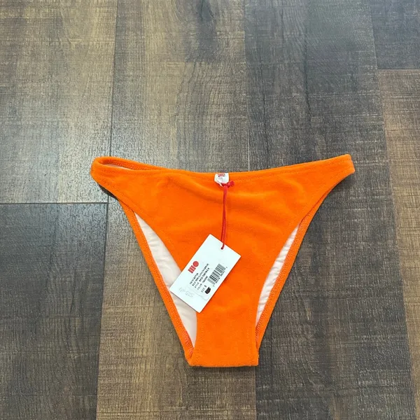 NWT Solid & Striped Terry Tati Bikini Bottom in Tangerine Size Small - Image 7