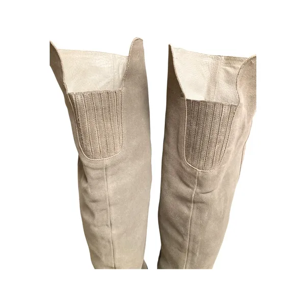 Fabianelli Premium Italian Suede Over-The-Knee Taupe Boots Women's Size 9/9.5 - Image 6