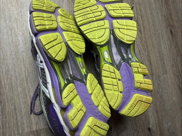 ASICS GEL-Kayano 18 Stability Trainer Running Shoes (Gray/ Purple) Size 10 - Image 10
