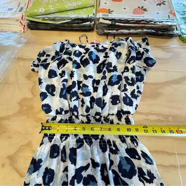 NWT Parker Abstract Animal Print Lightweight‎ Sleeveless Mini Dress Medium Blue - Image 11