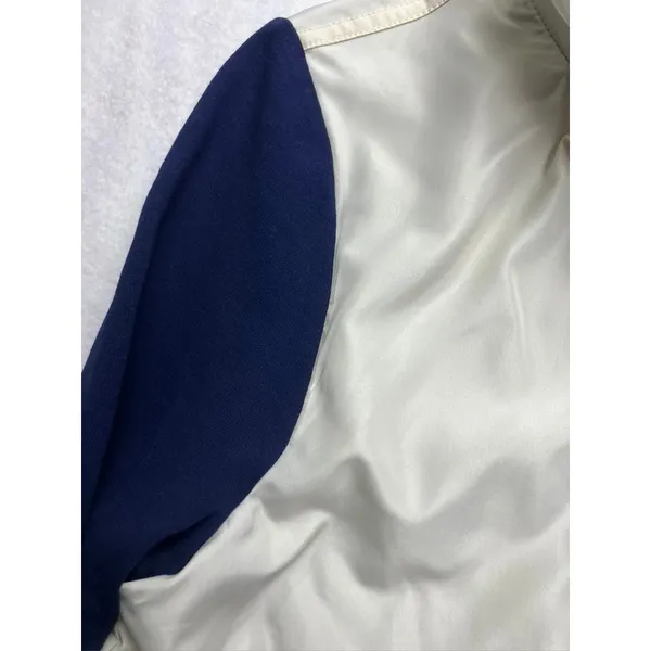 Lauren Ralph Lauren Active Full Zip Track Jacket Navy Cream Size‎ Medium - Image 9