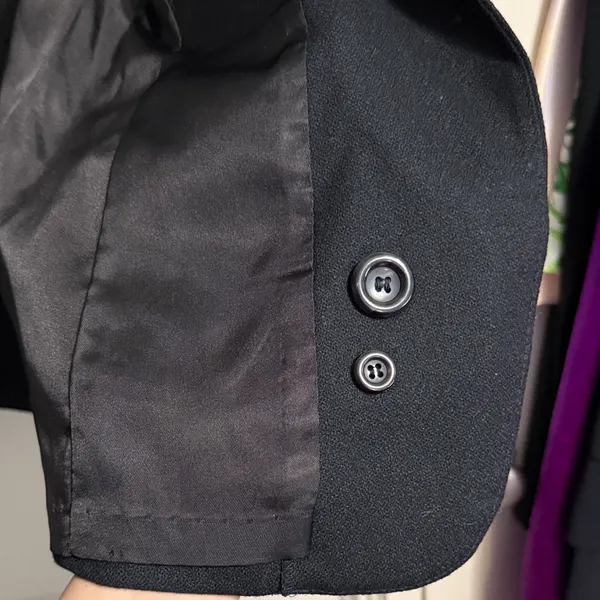 Vintage‎ 80s Pendleton Black Virgin Wool Blazer Minimalist Business Career - Image 7