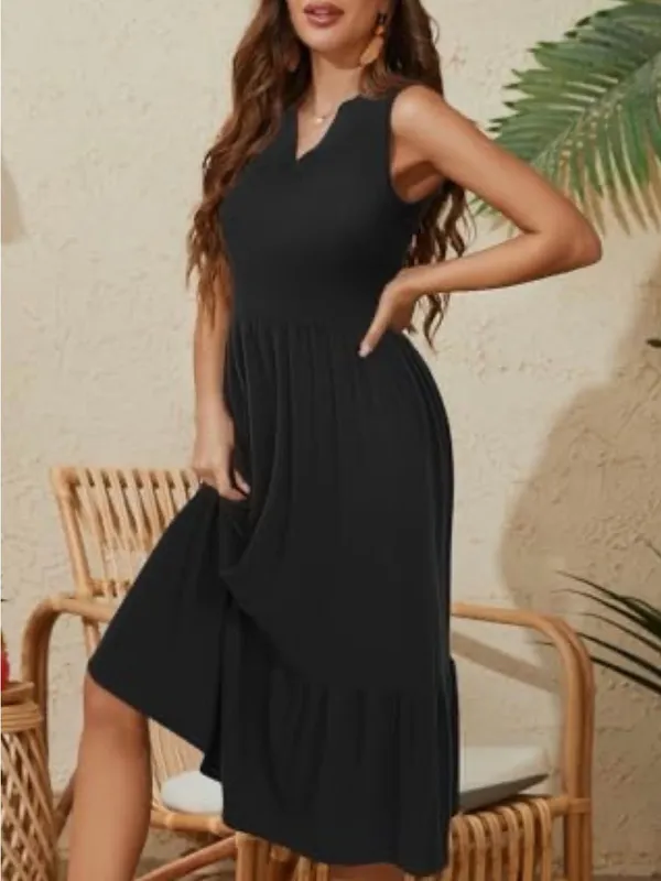 Sleeveless Black Maxi Dress - Classic Everyday - Image 3