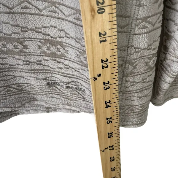 Eddie Bauer Size Large Fair Isle Fleece Grey Half Zip Pull‎ Over Sweater - Image 6