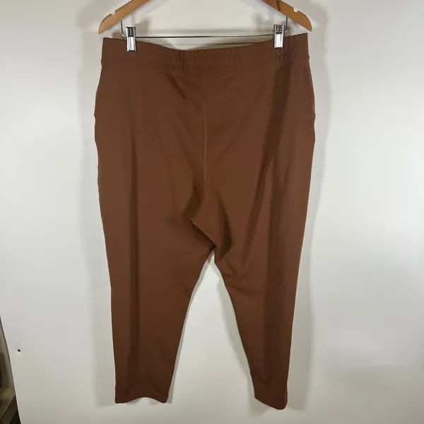Aritzia The Group by Babaton Cognac Tapered Stretch Pants XL High‎ Rise Pockets - Image 6