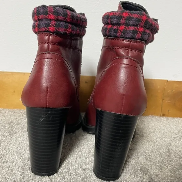 Dolce by Mojo Moxy WitchyFaux‎ leather Red-burgundy ankle boot Whimsigoth Size 8 - Image 3