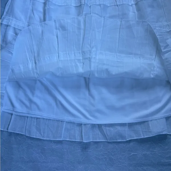 Studio West White A-Line Tiered Skirt Sz S - Image 5