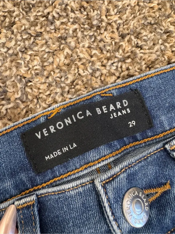 Veronica Beard Beverly Skinny Flare High Rise Jeans Womens 29 Blue Denim Fall - Image 10