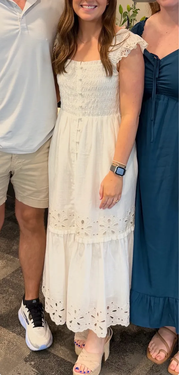 Anthropologie Eyelet Midi Dress - Image 6
