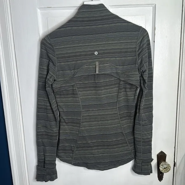 Lululemon Define Jacket Space Dye Twist Dark Slate Fatigue Green W1445 Sz 8 - Image 11