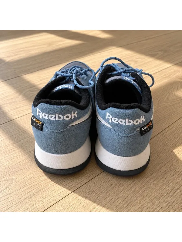 Reebok Classic Leather Cordura Blue Gray Suede Sneakers Women’s 6.5 - Image 3