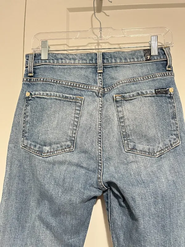 7 For All Mankind Size 29 Blue High Waist Josefina Boyfriend Jeans - Image 2