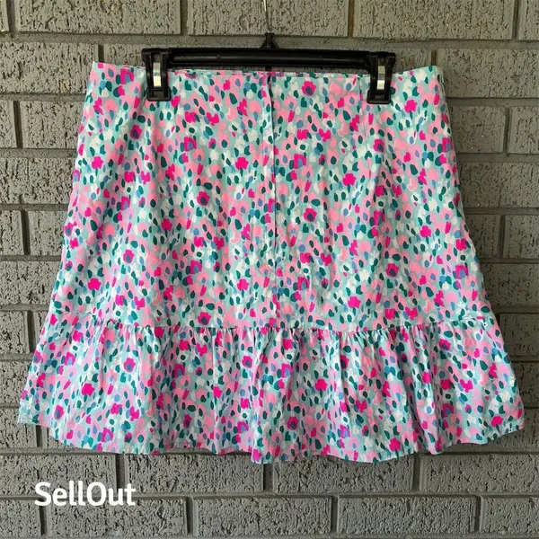 Lilly Pulitzer Women's Mini Skirt Floral Ruffled Hem Multicolor - Image 4