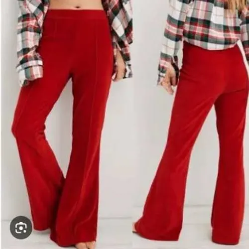 Aerie Flare Pants‎ Size S Regular Rust Orange Corduroy Ribbed Bell Bottom Leg - Image 4