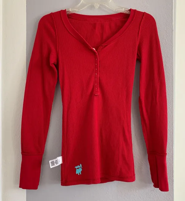 Aeropostale Red Ribbed Top - Image 5
