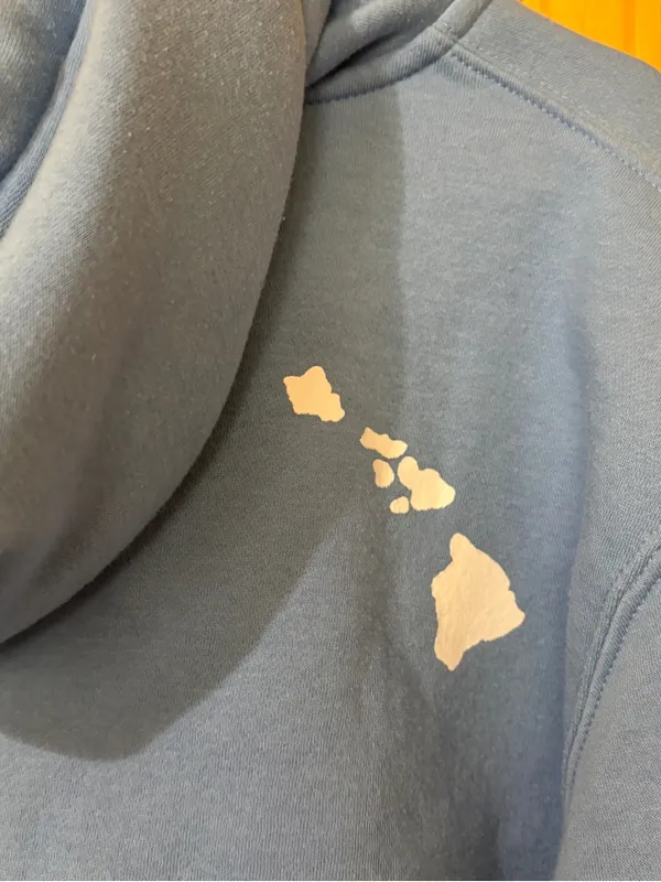 Blue Hawaii Hoodie Size M - Image 3