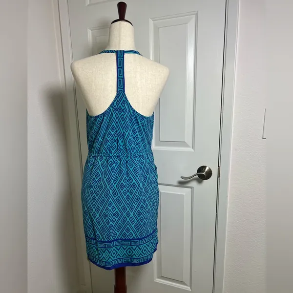 Alice & Trixie Teal and Navy Geometric Dress Size Medium‎ - Image 3