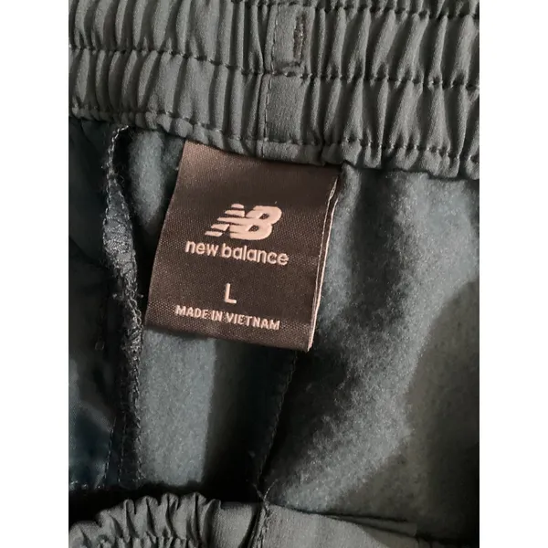 New Balance Women Jogger Pants Teal Green Athletic Zip Ankle Drawstring Size L - Image 6