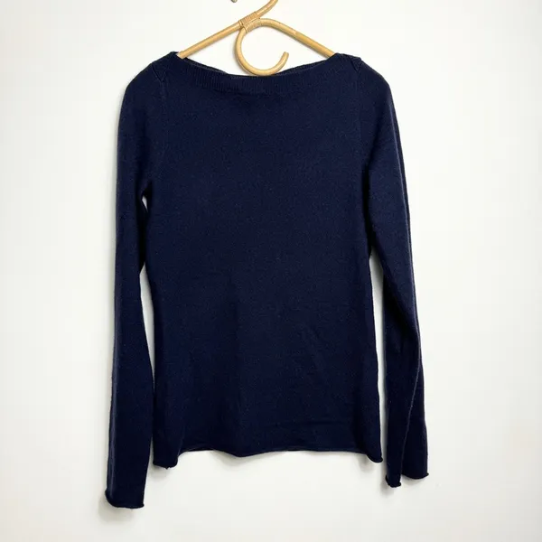 J.Crew 100% cashmere sweater in navy blue - Image 2