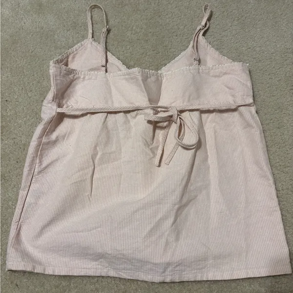 Brandy Melville Pink Stripe Babydoll Top - Image 4
