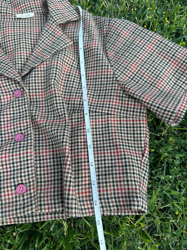 ✨Brandy Melville plaid cropped button up  - Image 2