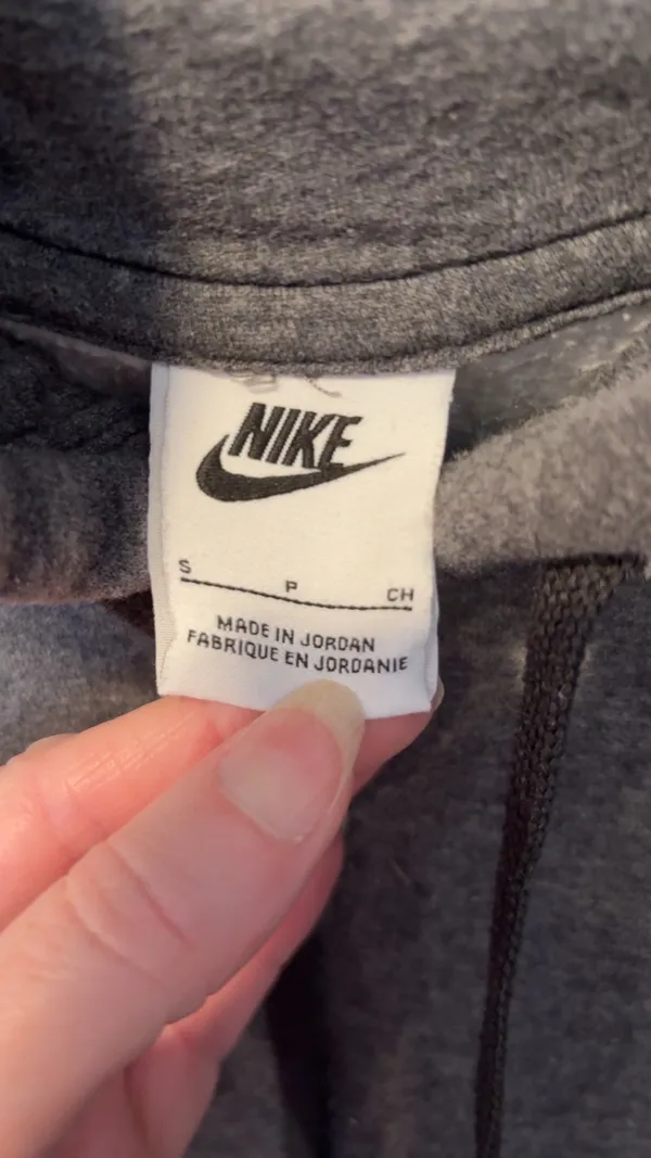 Nike Fleece Hoodie Pullover Grey Club Heather Sportswear Embroidered L - Image 3