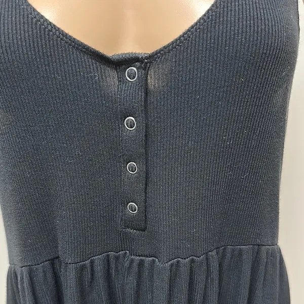 NWOT American Eagle Soft & Sexy Ribbed Black Sleeveless Peplum Top size S - Image 4