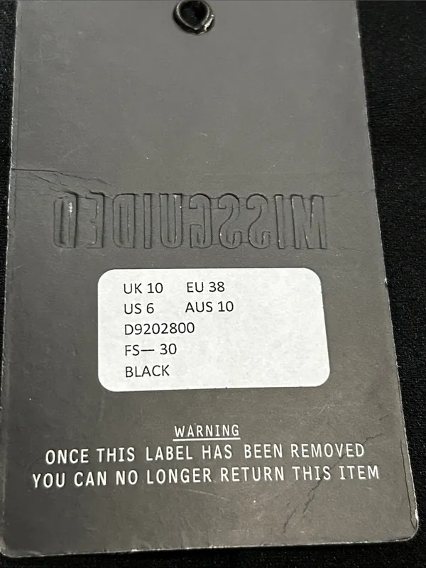 Missguided Black Cutout Bodycon Midi Dress Size 6 Sleeveless Cocktail Party - Image 9