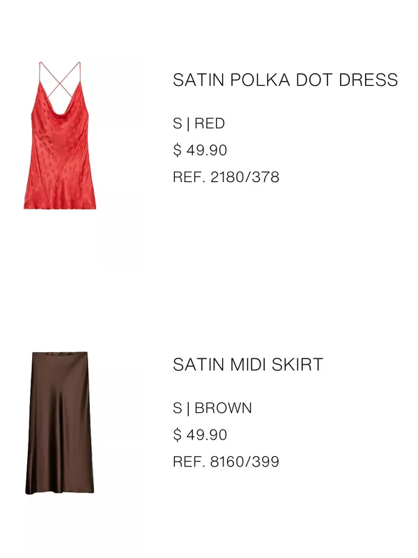 Zara Satin Polka Dot Dress - Image 2