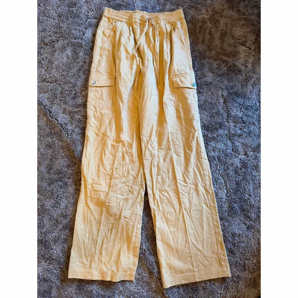 Vintage 90s Selene Sport 100% Raw Silk Matching Cargo Pant & Shirt 2-Piece Set - Image 6