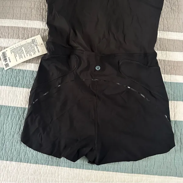 Lululemon Nulux Zip-Up Track Bodysuit 3" 8 Running Black NWT - Image 13