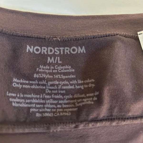 NORDSTROM Seamless Bandeau Bra Top M/L Brown Nylon Spandex Comfort Fit‎ - Image 3