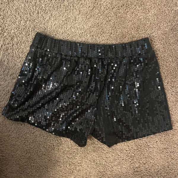 Spirit Halloween Black Sequin Shorts - Image 3