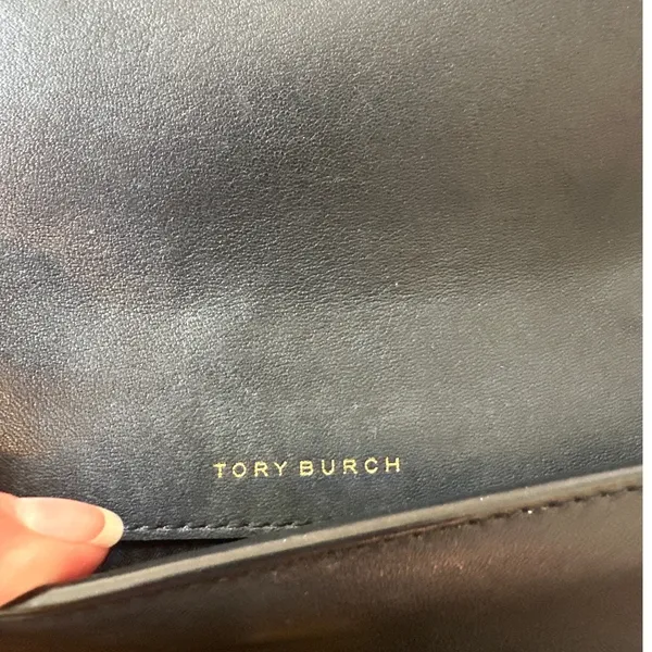 Tory Burch Georgia Quilted Turn Lock Mini Crossbody WOC Black‎ - Image 13