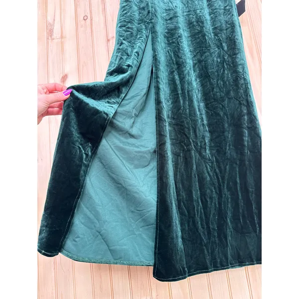 NWT Lulus NWT Elegant Sweetie Emerald Green Velvet Square Neck Maxi Dress Sz XXL - Image 4