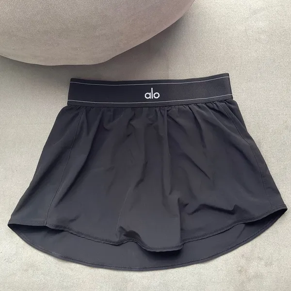 Alo Yoga Match Point Tennis Skirt Black S - Image 2
