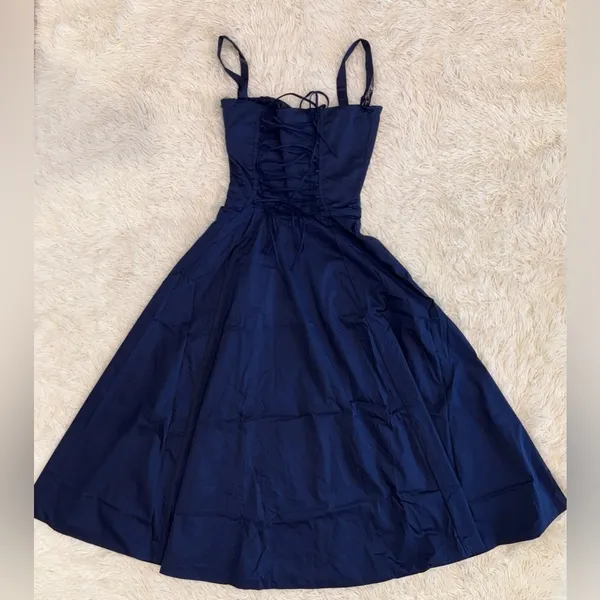 NWOT House of CB 'Carmen’ French Navy Bustier Sundress Sz XS - Image 7