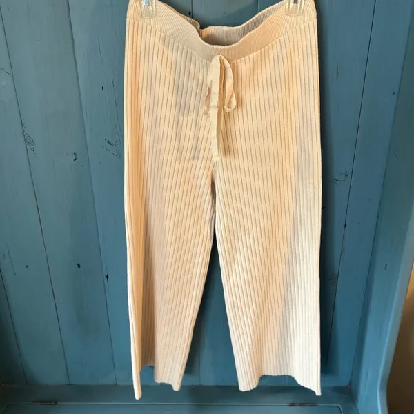 Lulus Cream Sweater Drawstring Pants | Size Medium-Like New - Image 4