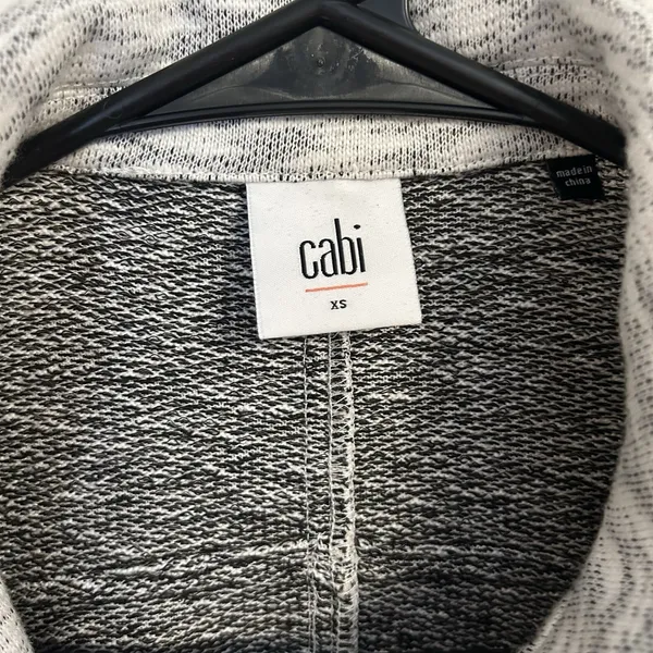 Cabi Neo Moto Sweater Jacket Light Heathered Gray Zip Up Style 5102 Size‎ XS - Image 5