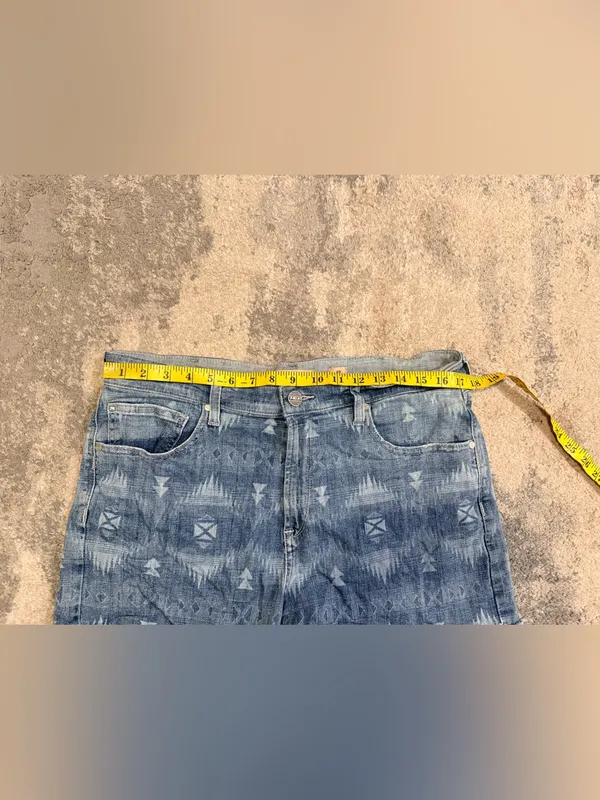 Ariat Blue Tribal-Print Denim Cutoff Shorts - Image 5