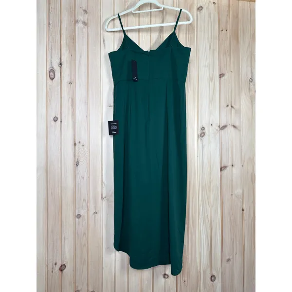 NWT Lulus Reinette Dark Green Midi Dress Cocktail Party Gala Wedding Size XS - Image 4