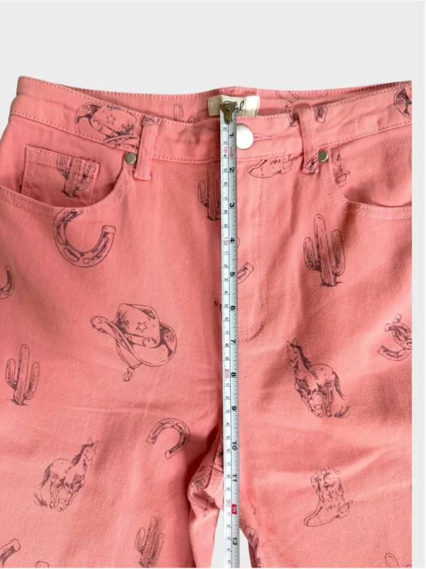 Easel Western Print Twill Pants Size S - Image 5