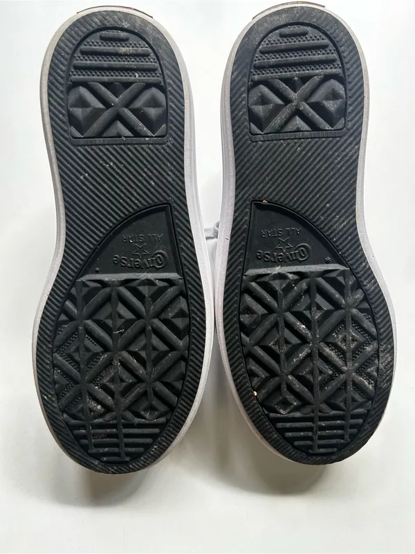 Converse Women’s Black and White Platform High Top Canvas Sneakers Size 8 - Image 5